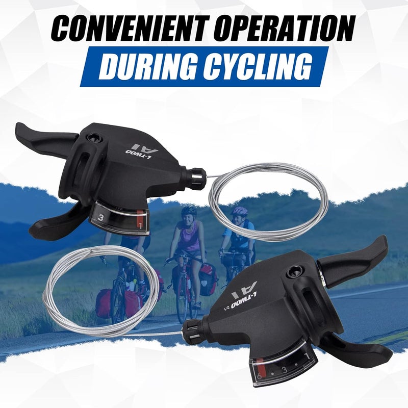 WEEROCK Bike Shifter Lever 18 Speeds 3X6 Thumb Gear Shift Lever for Mountain Bicycle - Image 4